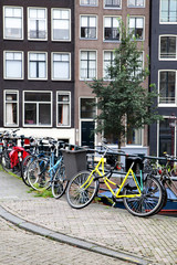 Fototapeta na wymiar Bicycles in Amsterdam