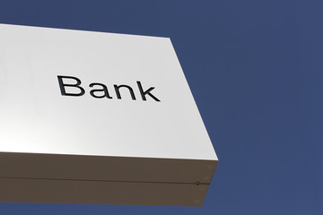 Bank business corporation office sign