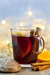 Christmas mulled wine and gingerbread