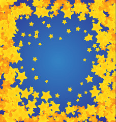 vector christmas background with golden stars cartoon