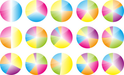 Colorful Pie Charts - 35610458