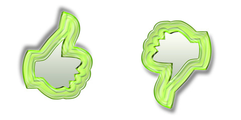 Thumb up and thumb down