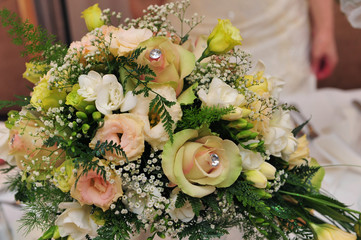 bouquet, bridal, celebration, detail, wedding
