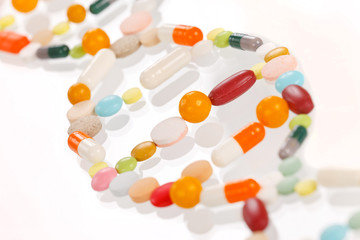 pills isolated on white background