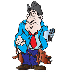 men with dog