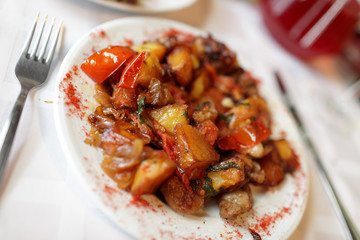 lamb with stewed vegetables