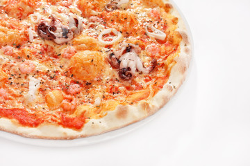 pizza with seafood
