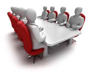 Business meeting 3D concept