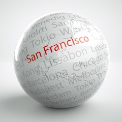 Weltkugel San Franzisco