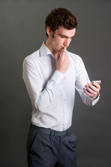 Man using mobile phone