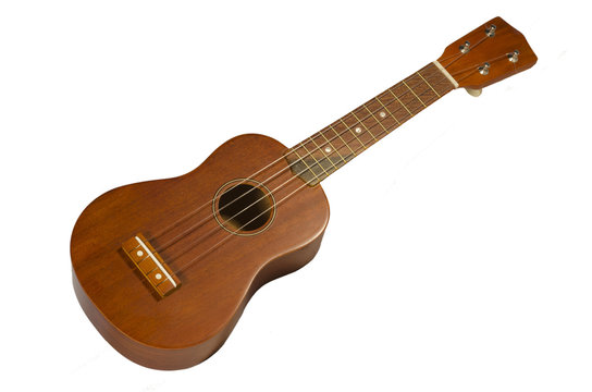 ukulélé, petite guitare hawaienne isolée