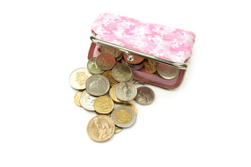 purse with coins