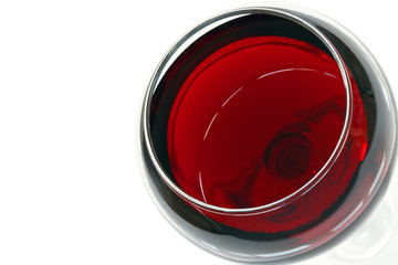 glass of wine with text space