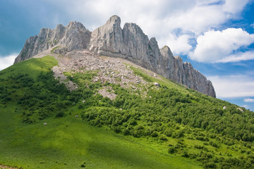 Beautiful Caucasian mountains. Mount Acheshbok