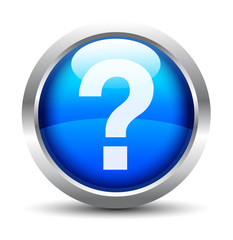 Fragezeichen Button blau