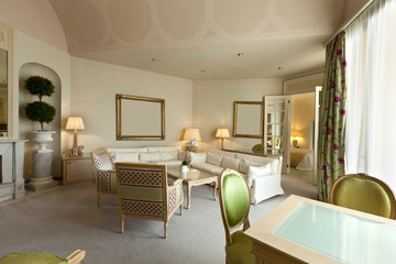 interior luxury apartment, comfortable suite, lounge