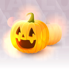 Halloween theme background with the pumpkins