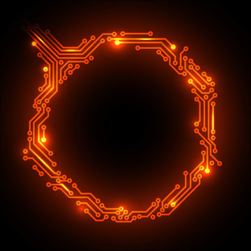 Hot Vector abstract circuit board background