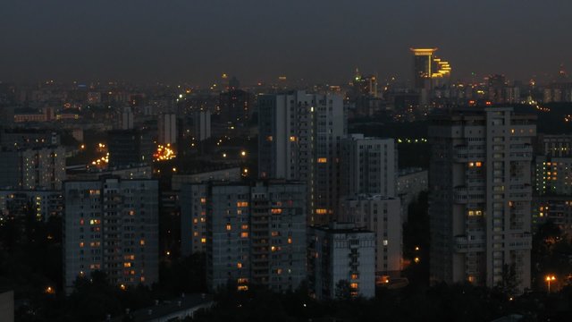 Sokolniki District at night, view from roof