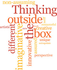 Thinking outside the box word cloud