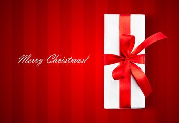 White box and stripped background