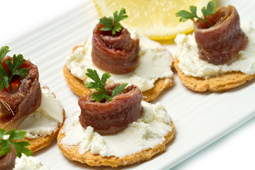 tartine alle acciughe