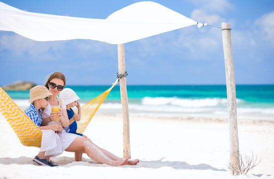 Family On Beach Vacation