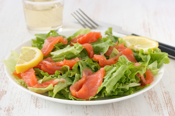 salad with salmon