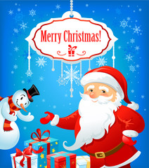 Santa Claus and Snowman