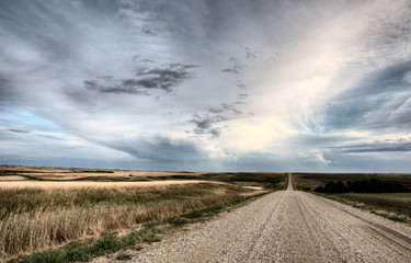 Prairie Road Storm Clouds