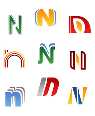 Alphabet letter N