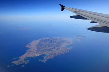 Aerial View of Paros Island in Aegean Sea