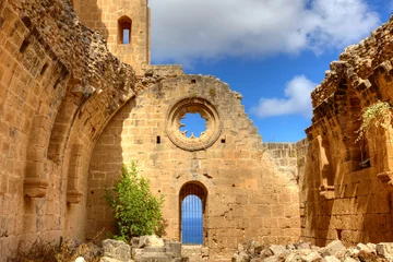 Küchenrückwand glas motiv Historic Bellapais Abbey in Kyrenia, Northern Cyprus. © Debu55y
