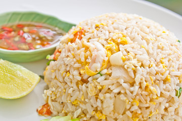 fried rice with pork, Thai cuisine