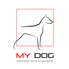 Logo Dog, doberman # Vector