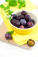 Plum berry in bowl