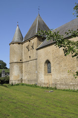 Fototapeta na wymiar side of st etienne fortified church, sernion