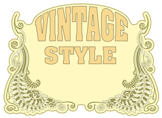 Vintage style label