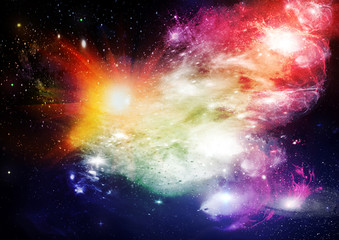 Stars of a planet and galaxy in a free space