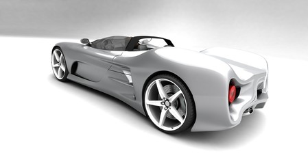 Obraz na płótnie Canvas Sport vehicle prototype backside view
