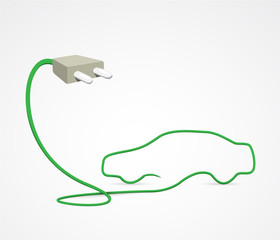 Illustration of a cord forming a car