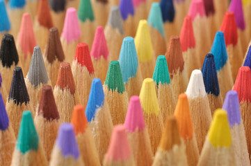 Colored Pencils Macro - obrazy, fototapety, plakaty