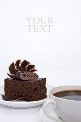 Brownie cake with luxury cream topping