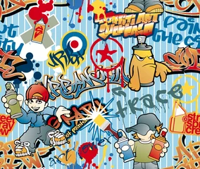 Poster Graffiti graffiti seamless vector pattern