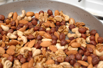 Background of mixed nuts