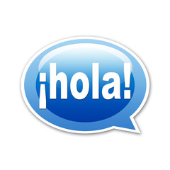 Pegatina globo ¡hola!