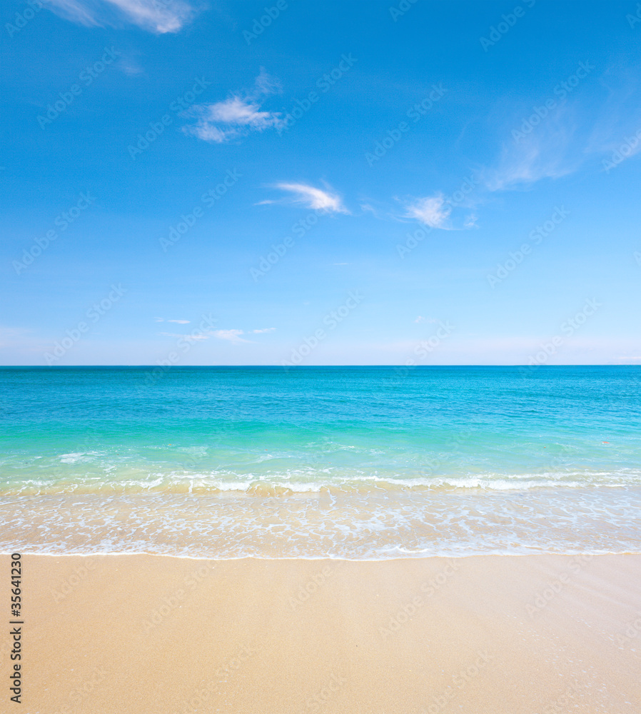 Wall mural beach and beautiful tropical sea