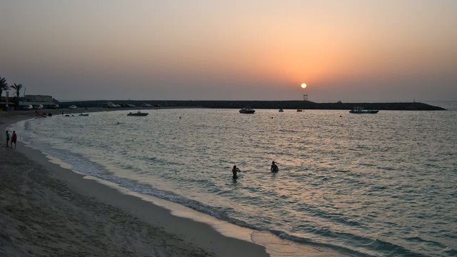 Sunset at colorful Beach