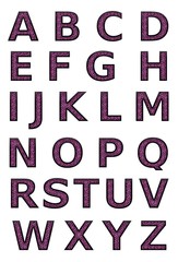 Magenta Leopard Print Alphabet
