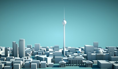 Modell Berlin im Sonnenschein